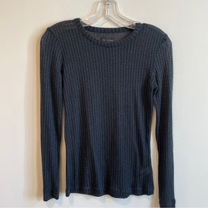 Rag & Bone Semi-Sheer Scoop-Neck Long-Sleeve Top